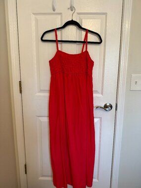 a new day Smocked Spaghetti-Strap Dress Red Size M